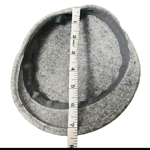 Vintage Y2K Womens Gray  100% Wool Neutral Minimal Studded Newsboy Cap Hat main image 9
